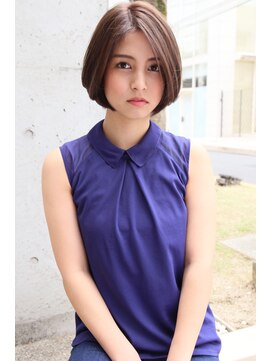 ロエナ(ROENA) 大人かわいいひし形フリンジウェーブココアブラウン長めバング