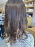 ロングレイヤー×アッシュベージュ