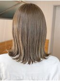 ブラウンベージュ_外ハネボブセクションカラー_ba401071