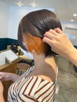 ヘアーブレイス(hair brace) ショート×インナーオレンジ　　stylist 中村瑞貴