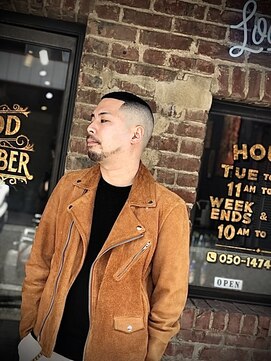 フッドバーバー(HOOD BARBER) イージーパーマ　「フェードカット」「バズカット」