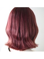 ニコリヘアワークス(nicori hair works)&nbsp;ボブ×ハイカラー×レッドオレンジ