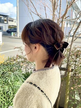 ヘアー ホスピタル ソアン(hair hospital soan) ふんわりアレンジ☆ブラウンリボン