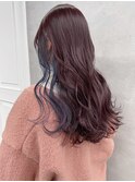 インナーカラーショコラアッシュヘルシースタイル波巻きぎゃう