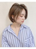 前髪長め大人小顔ショート30代40代50代　藤沢