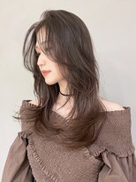 アイティーバイアルバム 下北沢店(IT by ALBUM)&nbsp;レイヤーカット_斜めバンググレージュカラー_ba416931