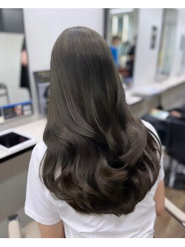 プアメリア 名古屋(Puamelia) オリーブグレージュ/ブリーチなしダブルカラー/名古屋