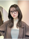 □ 韓国大宮顔周りレイヤーカットくびれミディアム
