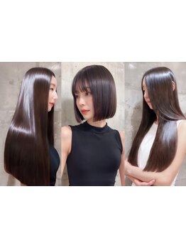 話題の髪質改善酸性ストレートでダメージを最小限に抑え、憧れの自然な柔らか美髪に♪