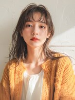 グリッター 仙台中央店(GRITTERs)&nbsp;グレージュカラー　透明感 顔周りレイヤー シースルーバング