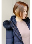 サロンワーク×イヤリングカラーナチュラルボブ