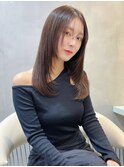 □ 韓国大宮顔周りレイヤーカット似合わせカットメルティカラー