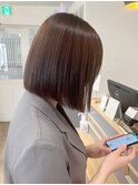 小顔タッセルボブ×似合わせカット[ボブ/縮毛矯正/丸型卵型】