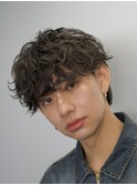 渋谷メンズマッシュウルフカット緩めシャドウパーマルーズパーマ