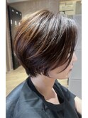 前髪長めの大人ショートをスッキリ夏仕様　archive垂水