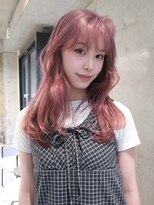 ソル ジングウマエ(SOL JINGUMAE) ハイトーンペールピンクミルクティーベージュ顔周りレイヤー韓国