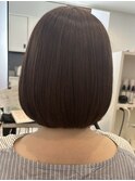 ワンレン×重めボブ