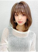 30代40代に人気！後れ毛がかわいいくびれヘアシャギーレイヤー