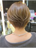 イメチェン丸みショートナチュラルボブ30代40代50代田嶋14