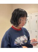 緩めボブパーマ