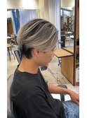 メンズセンターパートコントラストバレイヤージュ