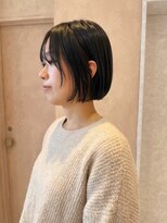 オン キャナルシティ博多前店(on)&nbsp;【晴音】ミニボブ/グレーブラック/ショート/20代