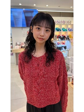 レイヤーカット×パーマ