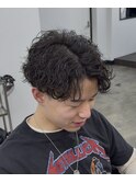 波巻きパーマ