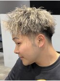 メンズカット×ツイストパーマ×メッシュ