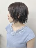 *外ハネボブゆるふわパーマボブ大人ボブ顎ラインボブ30代40代