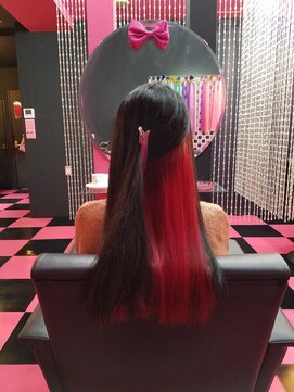 リミックス(REMIX by Love hair KING OF PRINCESS HAIR&EXTENTION) 原色派手髪 インナーカラー レッド