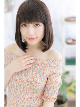 ミック 日暮里店(miq) 重軽MIX☆厚めバンググレイアッシュツヤ髪ぶつ切りボブa1