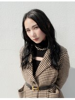 ティアラ 桜木町(TIARA)&nbsp;韓国風　シークレットハイライト　波巻きヘア　グレイアッシュ