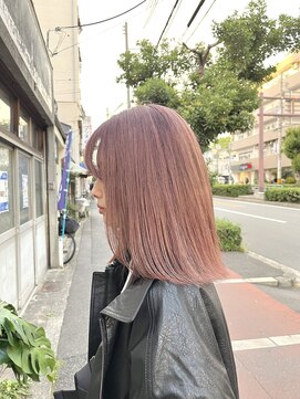 ヘアー アトリエ イチ(hair atelier iti) ベージュ強めのピンクベージュカラー