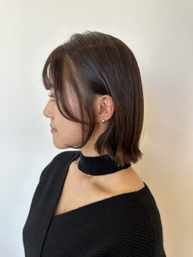 アルブル ヘアー デザイン(arbre hair design) 外ハネボブ×小顔バング