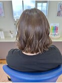 オリーブアッシュヘアカラー透明感カラーボブヘア