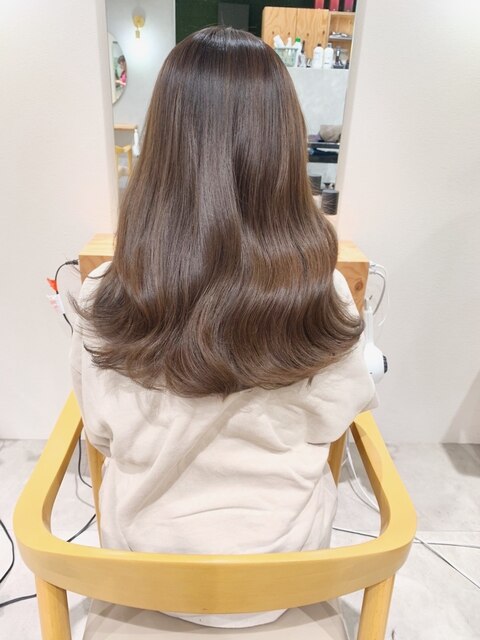 艶髪マロンベージュ/髪質改善カラー/韓国風カラー