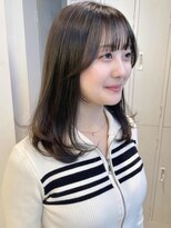 ワンカール ミディアムレイヤー レイヤーボブ くびれヘア