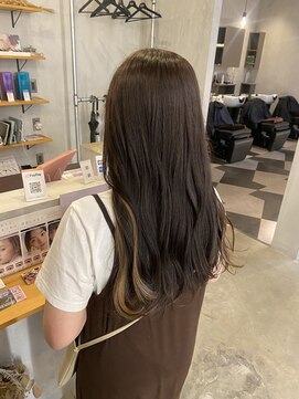 シェル 津山の手店(shel) ちらっとインナーベージュ！20代30代大人可愛い艶感カラー透明感