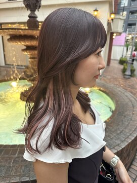 ジュエム(jouerm) レイヤーカット冬カラーハイトーンブリーチカラーミルクティー