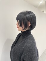エアー 横浜(AIR)&nbsp;【湯田】エスパウィンター韓国風黒髪ネビージュショートボブ