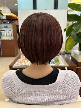 ヘアーアンドエステ ハラダ 滝ノ水店(Hair&Esthe Harada) ショートボブ/デザインカット/深みブラウン
