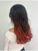 【暖色グラデーション】レッドブラウン/ブリーチ/20代/30代