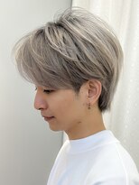 エルヘアメゾン(el. hair maison) ホワイトアッシュ*ハンサムマッシュショート*ホワイトベージュ