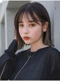 切りっぱなしショート・ボブ/絶壁解消/前髪あり/20代/30代/丸顔
