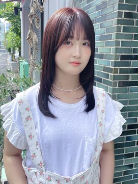 pink brown / layer cut