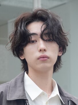 フィフス(fifth) 原宿シャドウパーマメンズカットセンターパートコンマヘアfifth