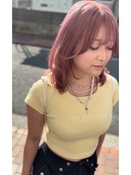 ティグル カミトオリ(TIGRE kamitori) ピンクベージュ/ミディアムレイヤー