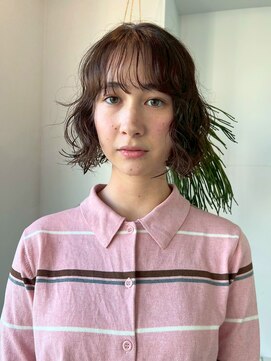 ワク(WAKU) ボブパーマ/ココアブラウン