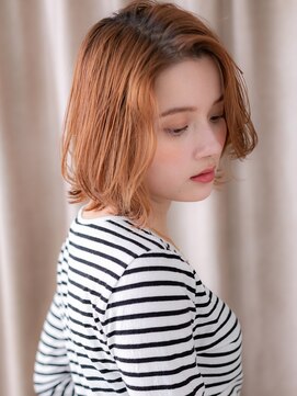 カバーヘア ブリス 戸田公園西口店(COVER HAIR bliss) オレンジベージュシャギーウルフレイヤーボブ320Z戸田公園20代